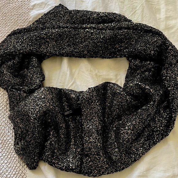 Express Gold/Black Infinity Scarf - Picture 1 of 3